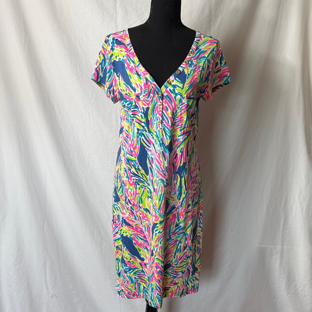 Lilly Pulitzer Colorful Patterned Sheath Dress
